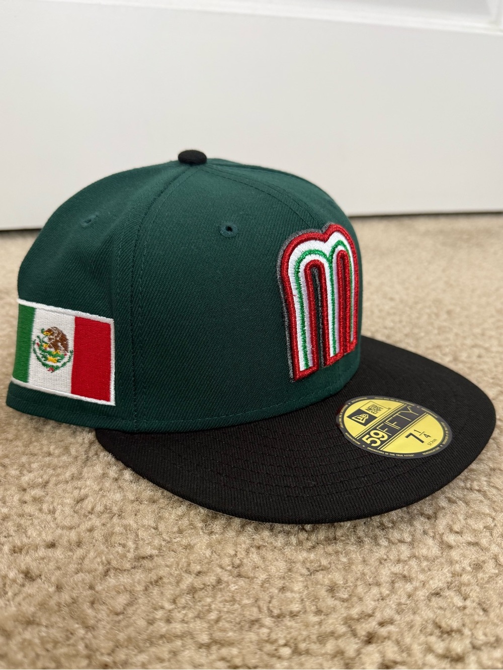 WBC Mexico Flag Patch New Era Fitted Hat